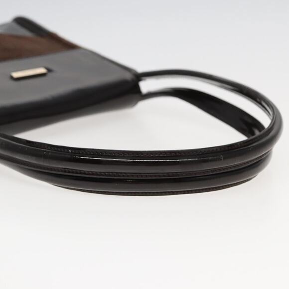 GUCCI Tote Bag Enamel Suede Brown - Picture 7 of 12